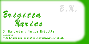 brigitta marics business card
